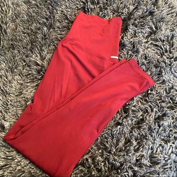 aerie Pants - Aerie Chill Play Move Maroon Leggings Size Medium
